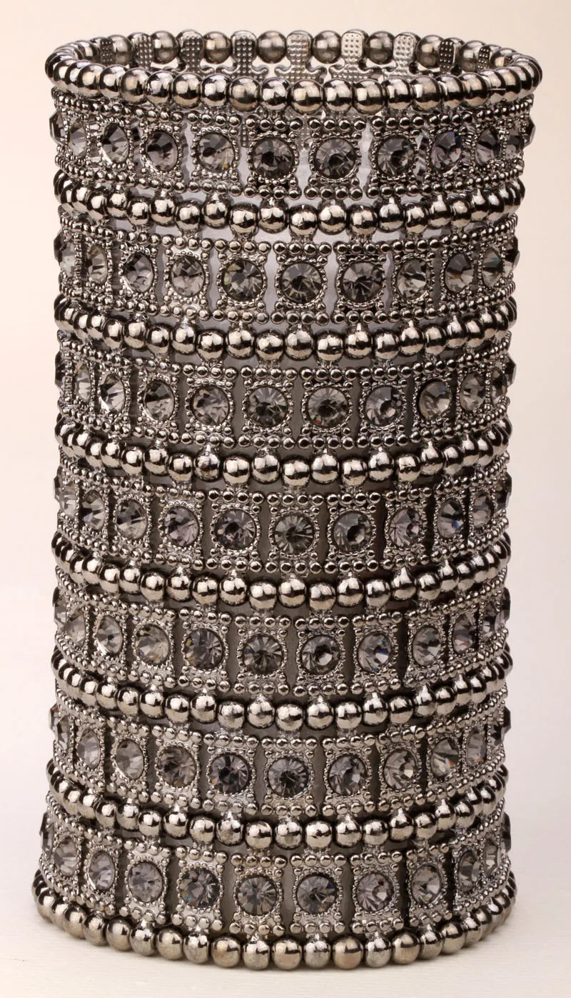 Tideglass Seven-Row Crystal Cuff