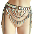 Moonlit Crystal Chain Mini Skirt