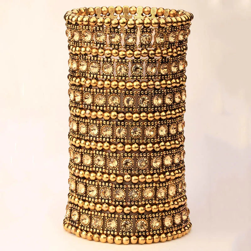 Tideglass Seven-Row Crystal Cuff