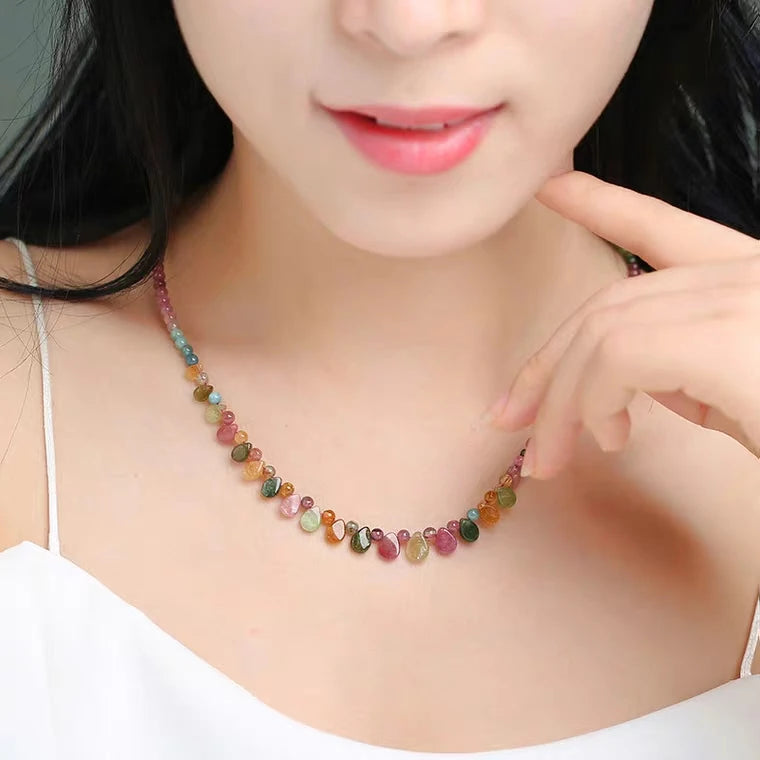 Salt & Fire Natural Tourmaline Crystal Necklace