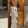 Ivory Moonlit Lace Gown