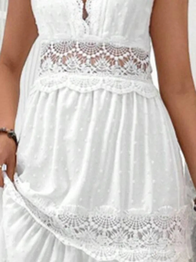 Pearl Tide Lace Maxi Dress