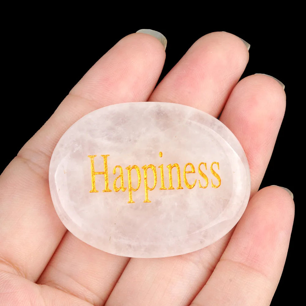 Natural Crystal Stone Ornament, 40-45mm