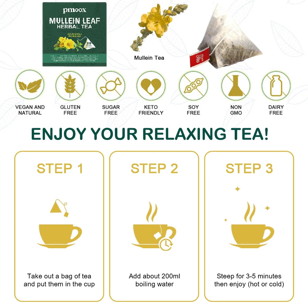 Mullein Leaf Herbal Tea — Caffeine-Free