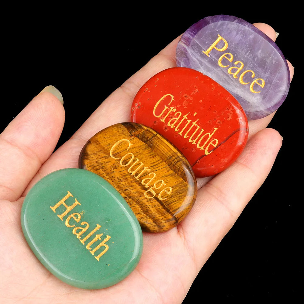 Natural Crystal Stone Ornament, 40-45mm