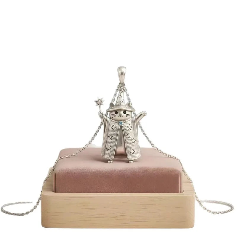 Wizard Cat Pendant Necklace