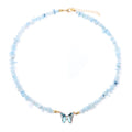 Natural Stone Butterfly Necklace