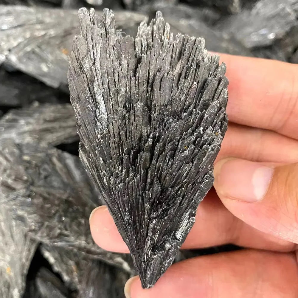 Black Tourmaline Quartz Flame Cluster