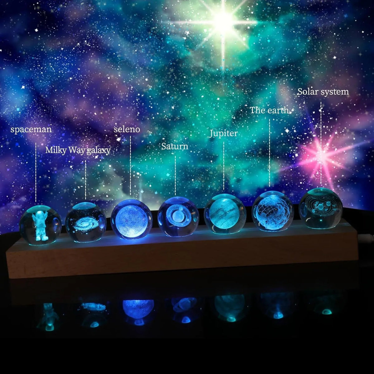 Crystal Planet Ball Décor