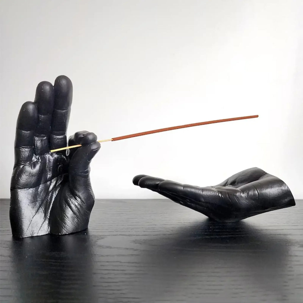 Hand Statue Incense Holder Set