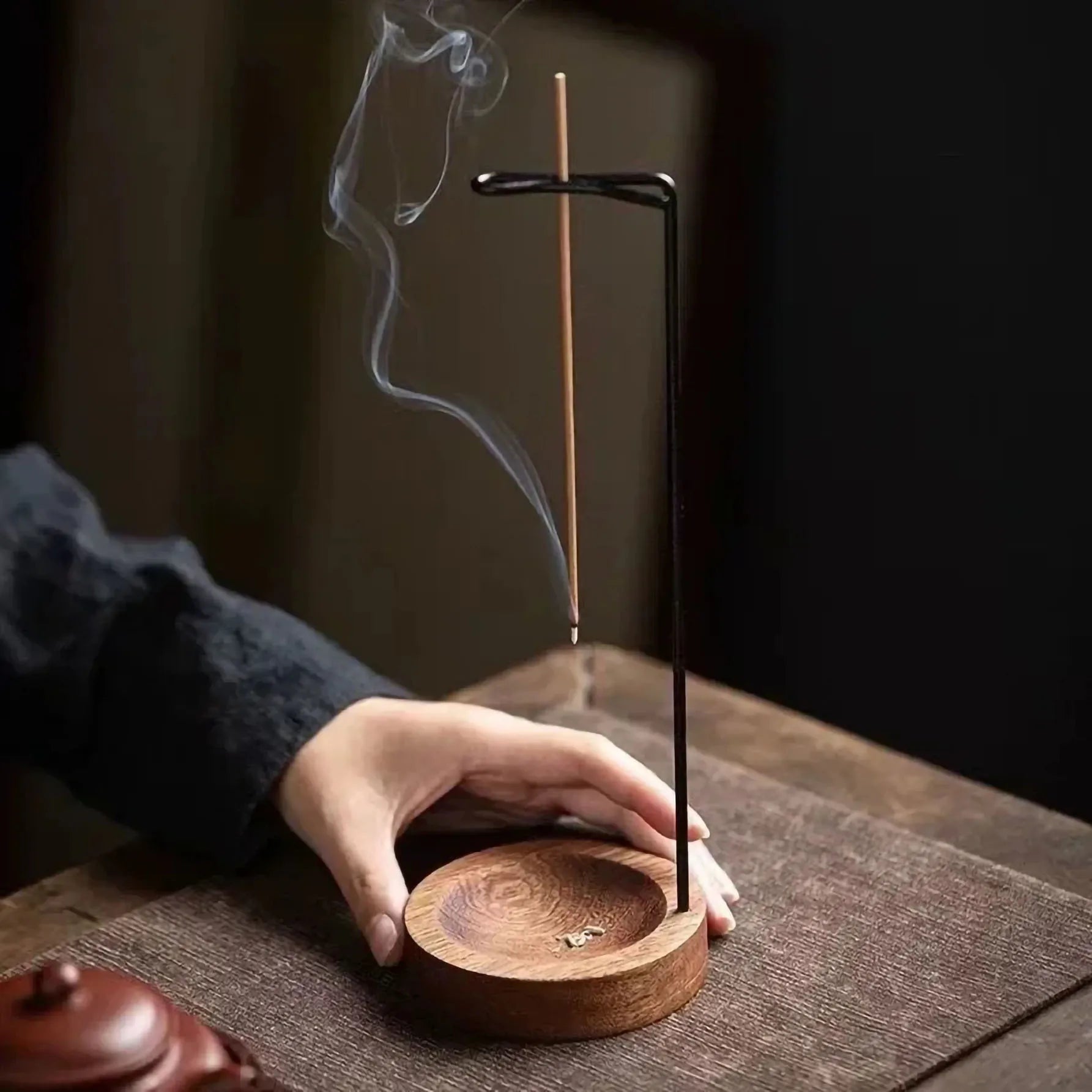 Upside-Down Wooden Incense Burner