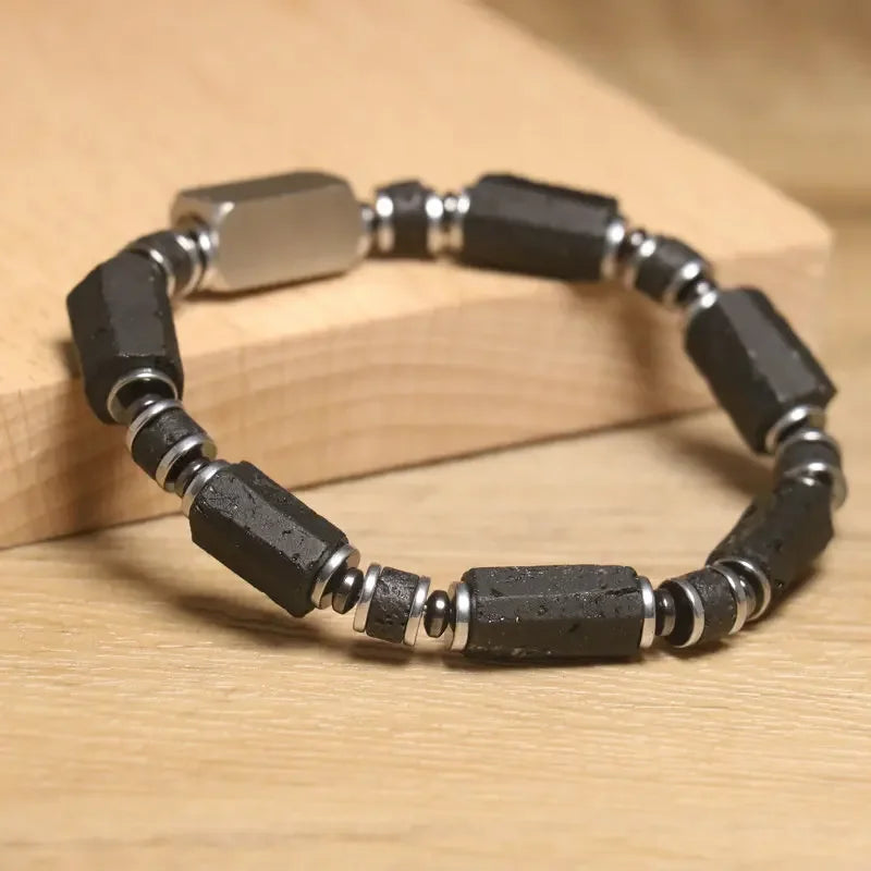 Black Tourmaline Beaded Bracelet