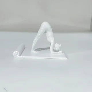 Buns Up! Yoga Girl Phone Stand — Sculptural Desktop Holder
