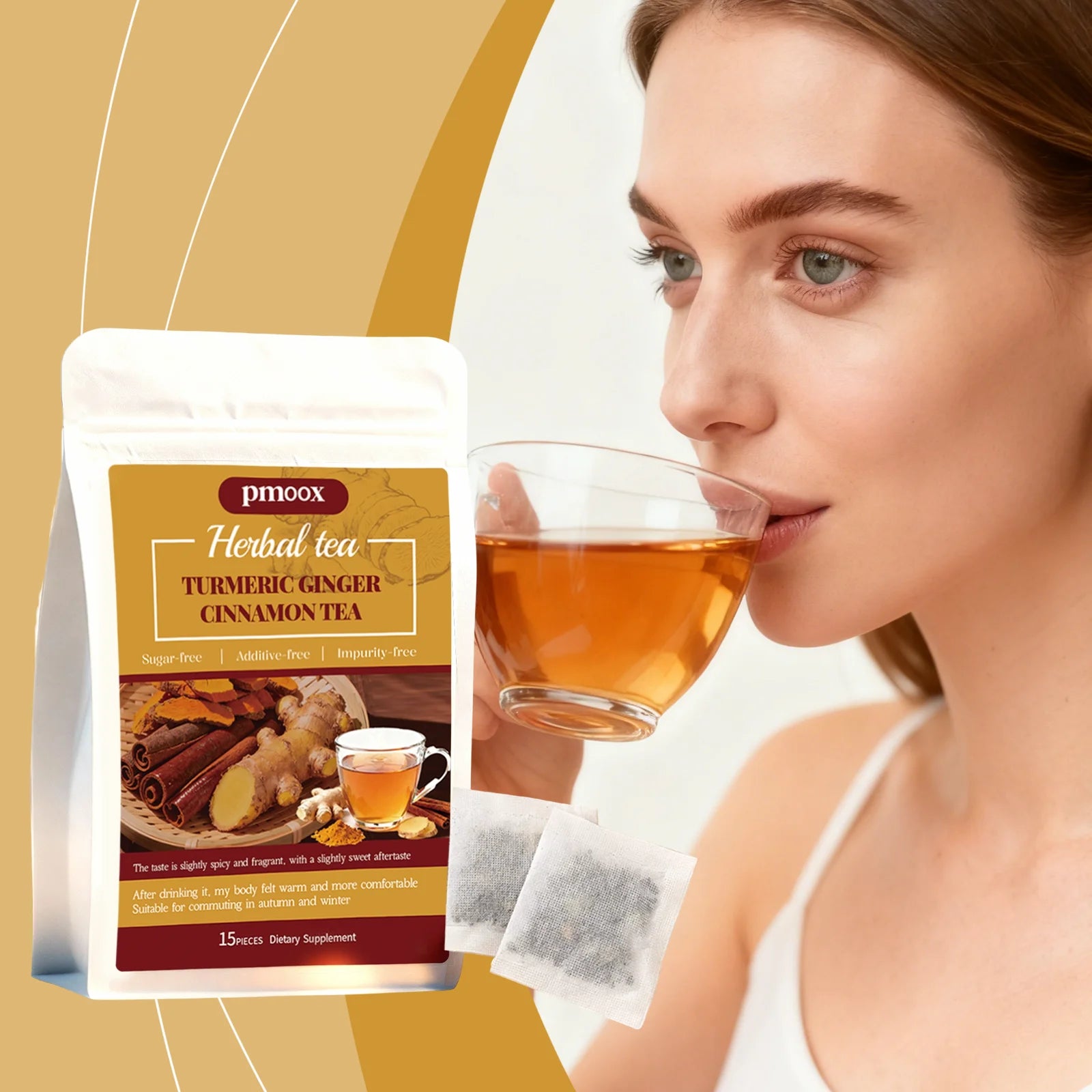 Turmeric Cinnamon Tea Bags with Ceylon Cinnamon