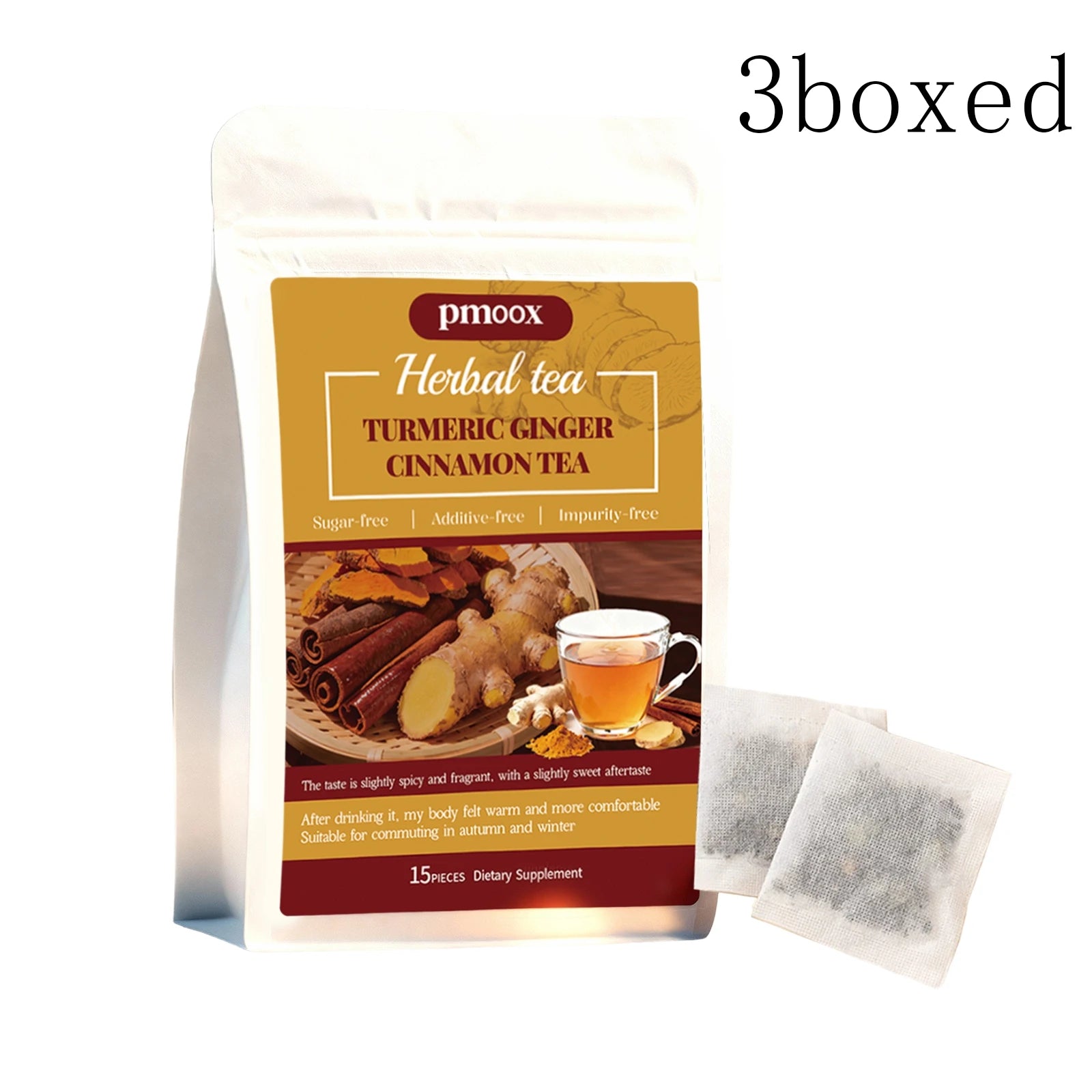 Turmeric Cinnamon Tea Bags with Ceylon Cinnamon
