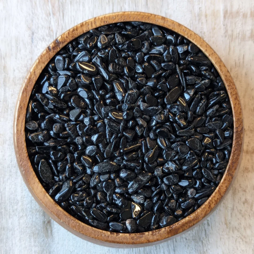 Black Tourmaline Crystal Chips