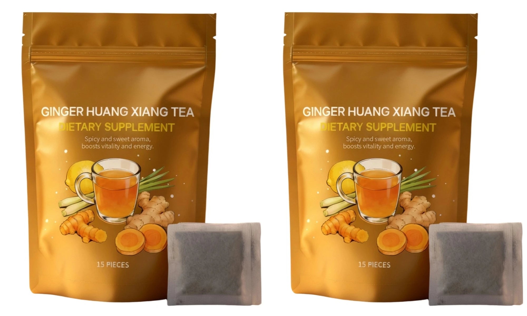 Ginger Turmeric Herbal Tea — Lemongrass Blend