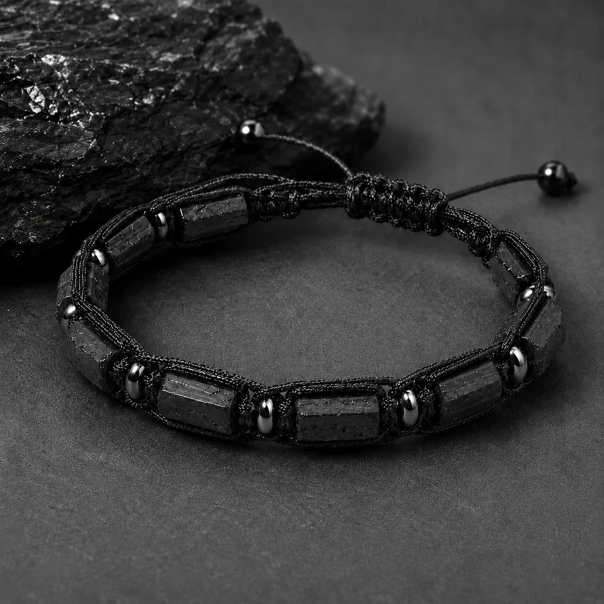 Natural Stone Beaded Bracelet, Adjustable Crystal Bracelet