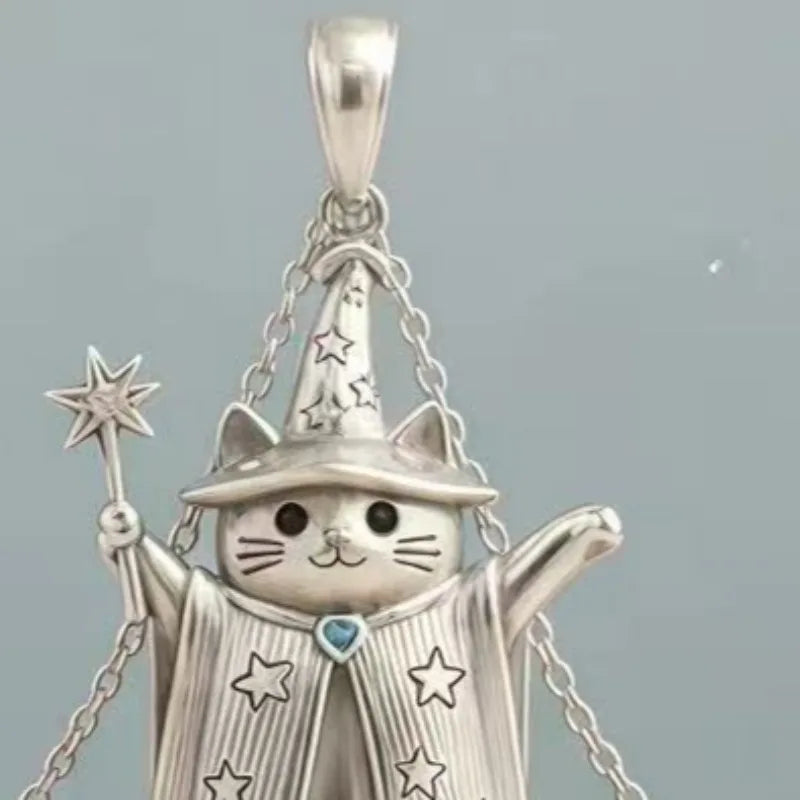 Wizard Cat Pendant Necklace