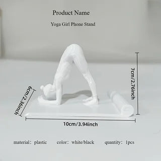 Buns Up! Yoga Girl Phone Stand — Sculptural Desktop Holder