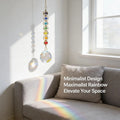 1PC Crystal Sun Catcher Rainbow Maker - Hanging Window Ornament for Home Decor Meditation & Yoga Space