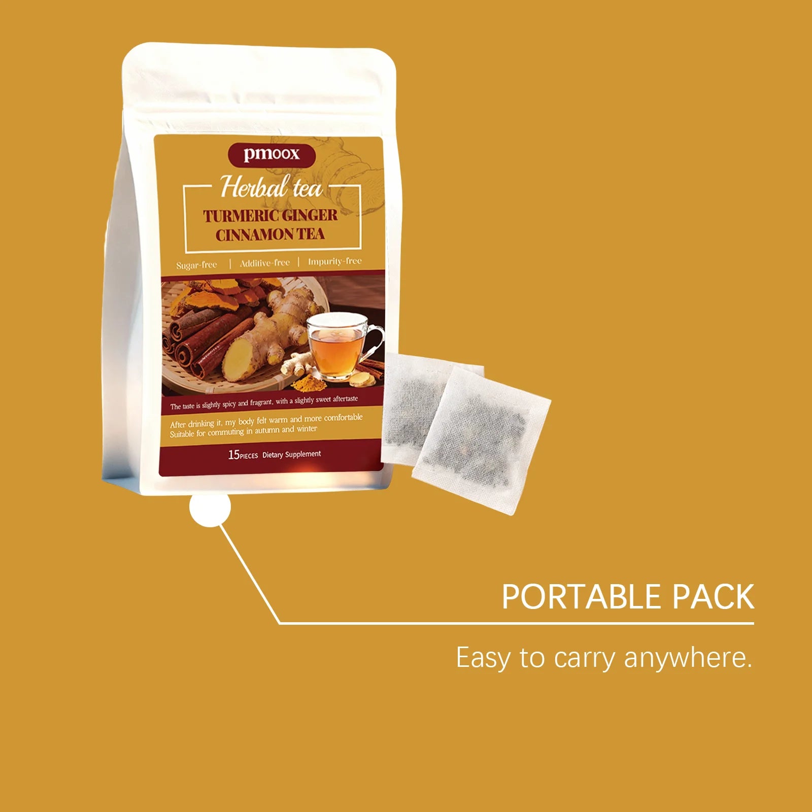 Turmeric Cinnamon Tea Bags with Ceylon Cinnamon