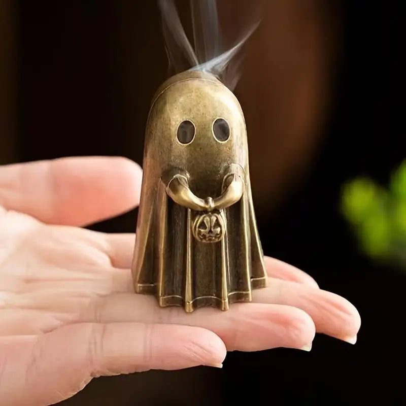 Salt & Fire Pumpkin Ghost Incense Holder