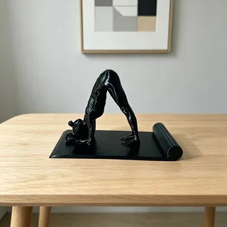Buns Up! Yoga Girl Phone Stand — Sculptural Desktop Holder