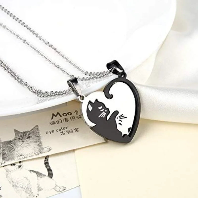Matching Cat Necklace Set for Two