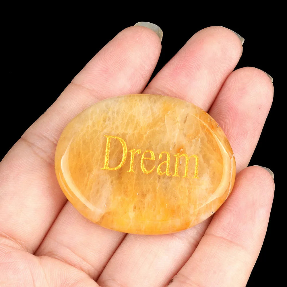 Natural Crystal Stone Ornament, 40-45mm