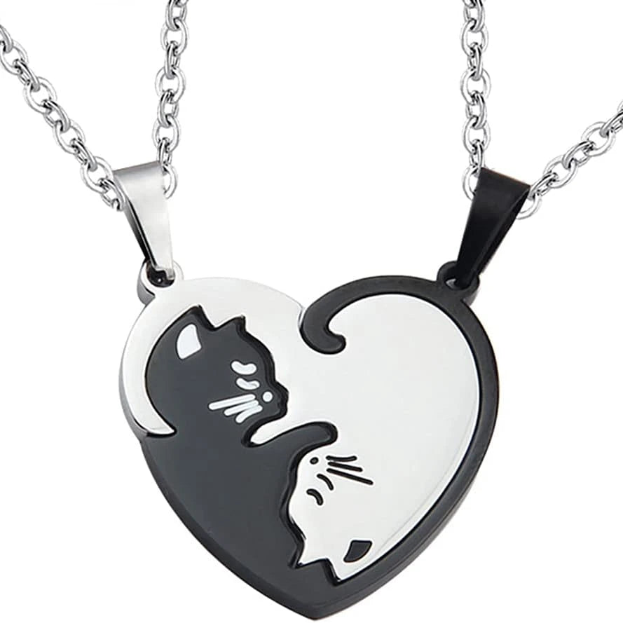 Matching Cat Necklace Set for Two
