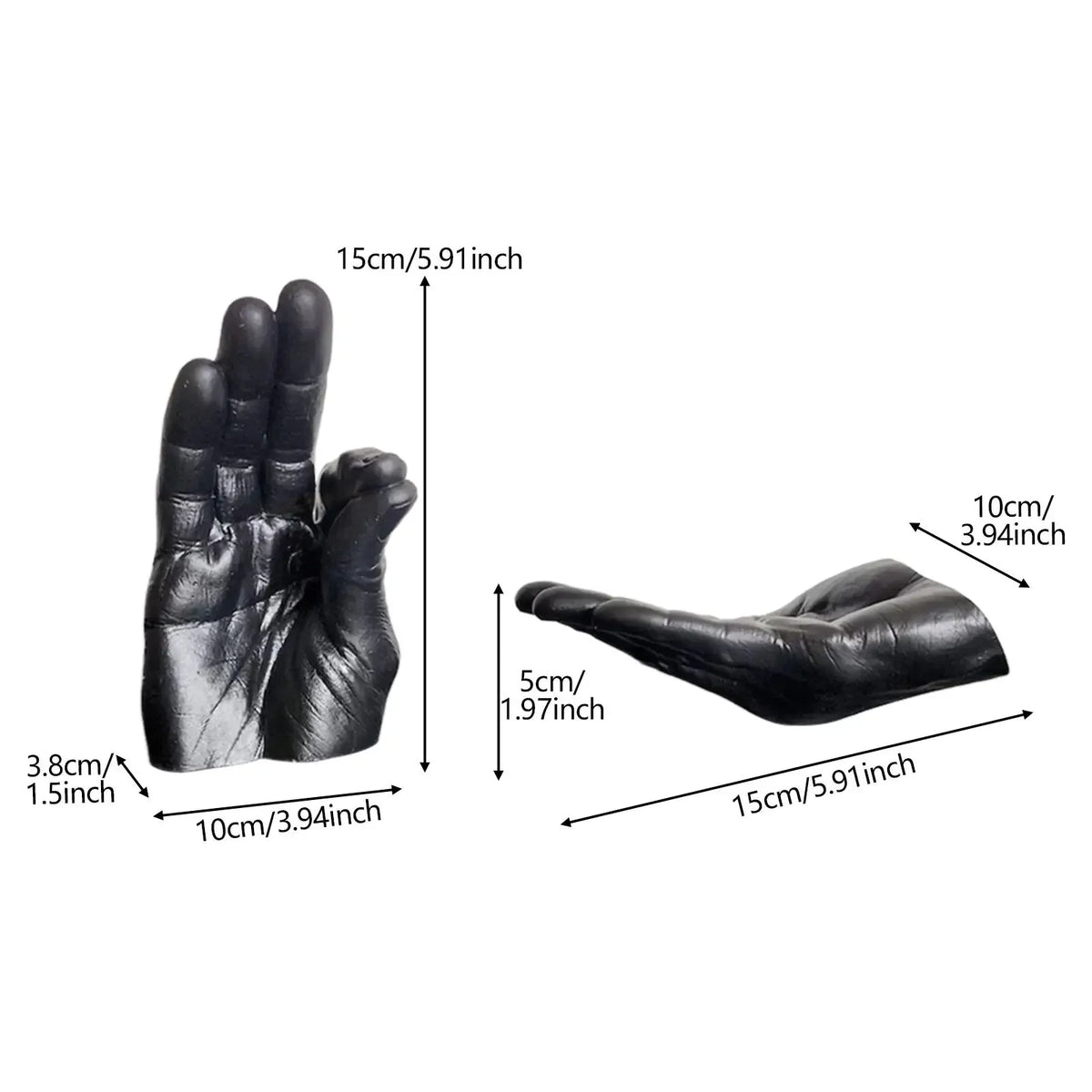 Hand Statue Incense Holder Set