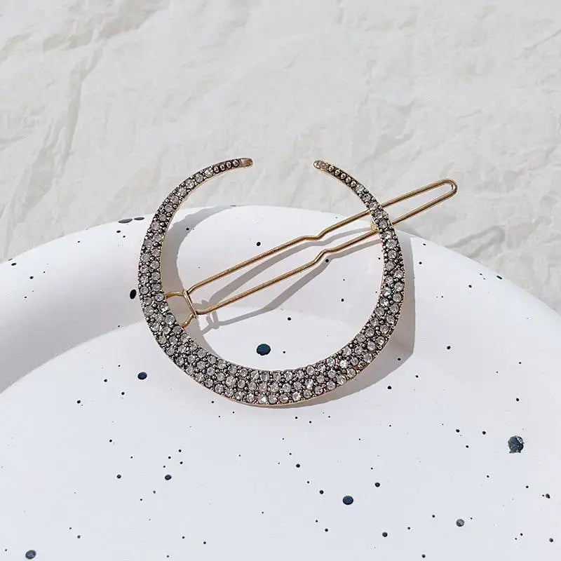Celestial Moon & Star Hair Clip Set