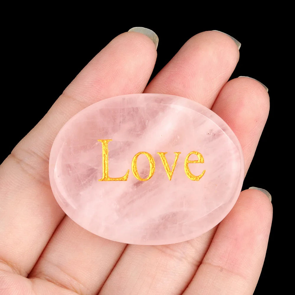 Natural Crystal Stone Ornament, 40-45mm