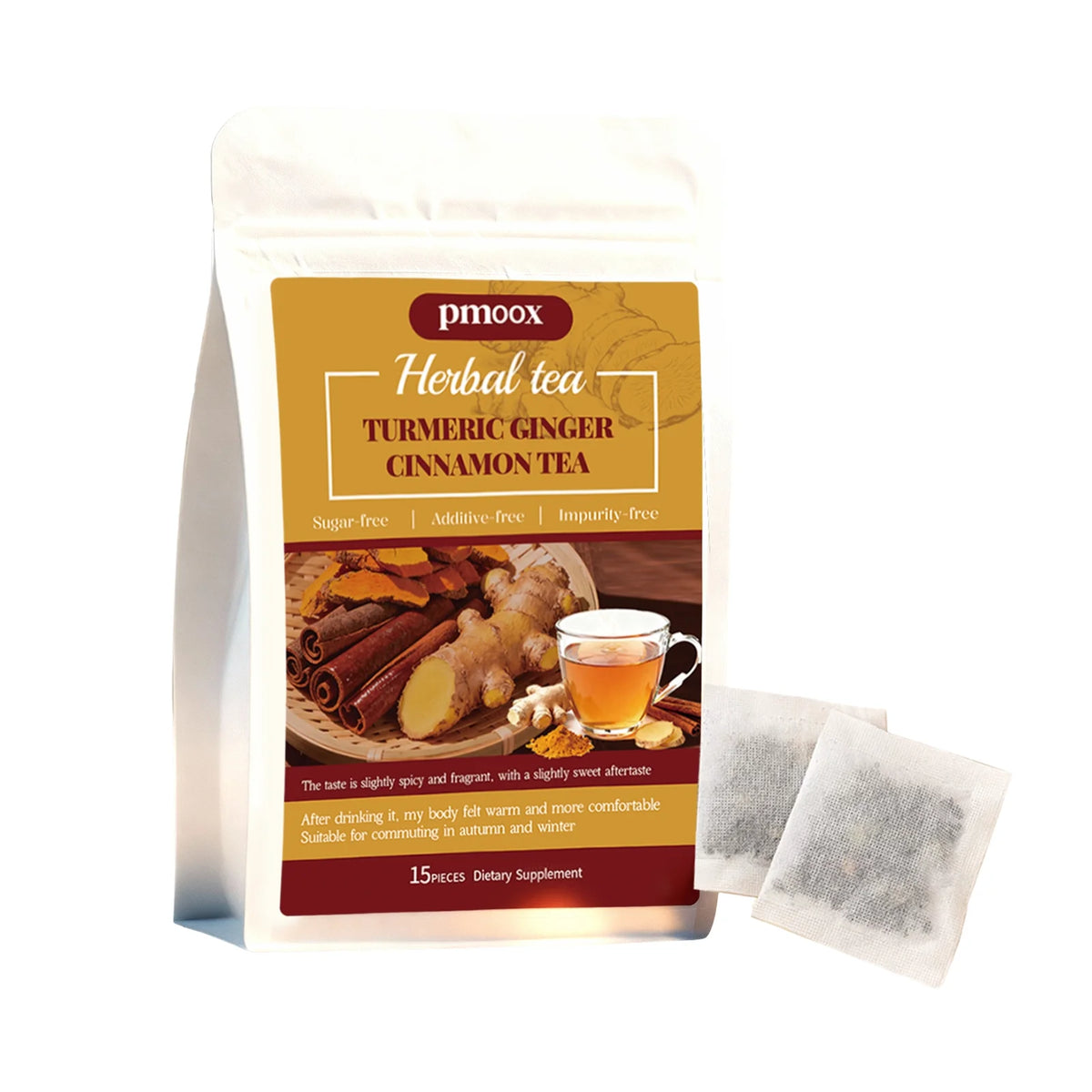 Turmeric Cinnamon Tea Bags with Ceylon Cinnamon
