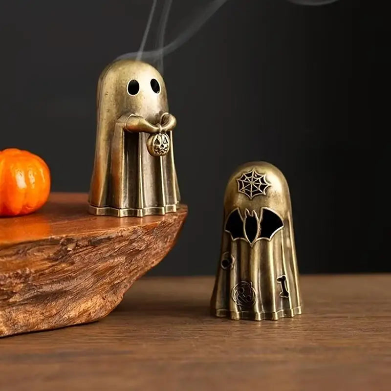 Salt & Fire Pumpkin Ghost Incense Holder
