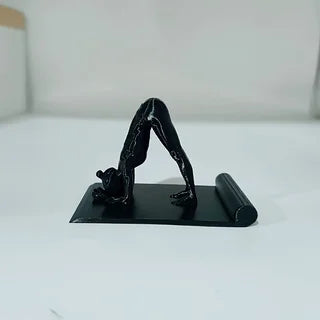 Buns Up! Yoga Girl Phone Stand — Sculptural Desktop Holder
