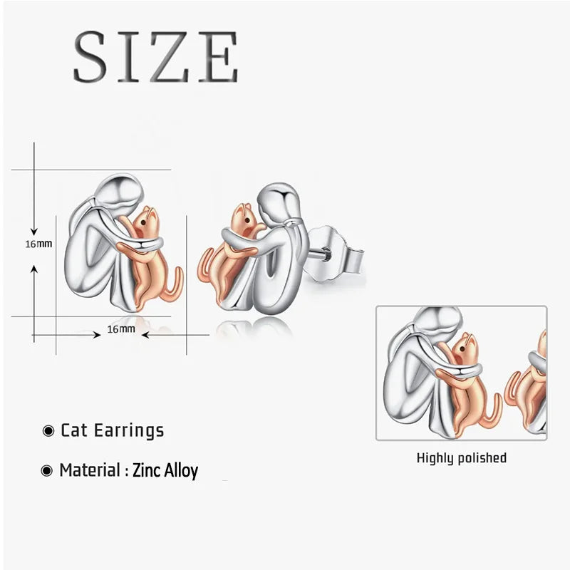 Rose-Gold Cat Pendant Necklace