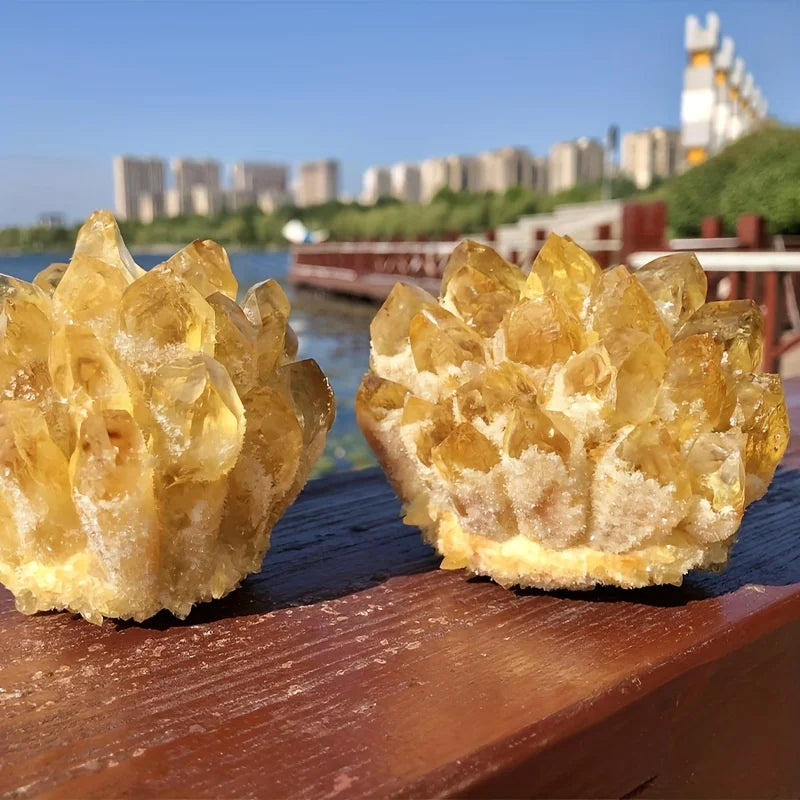Golden Citrine Crystal Cluster