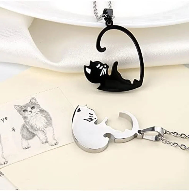 Matching Cat Necklace Set for Two