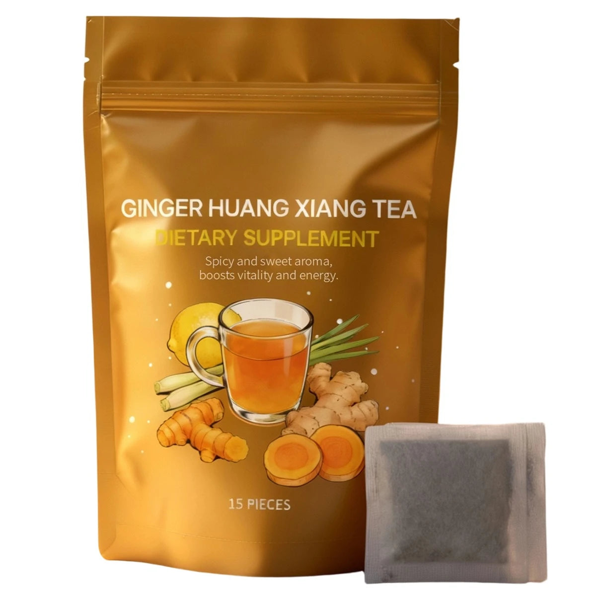 Ginger Turmeric Herbal Tea — Lemongrass Blend