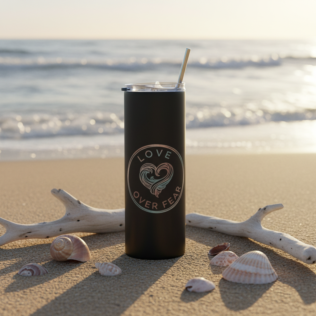 Love Over Fear Tumbler Beach Lifestyle