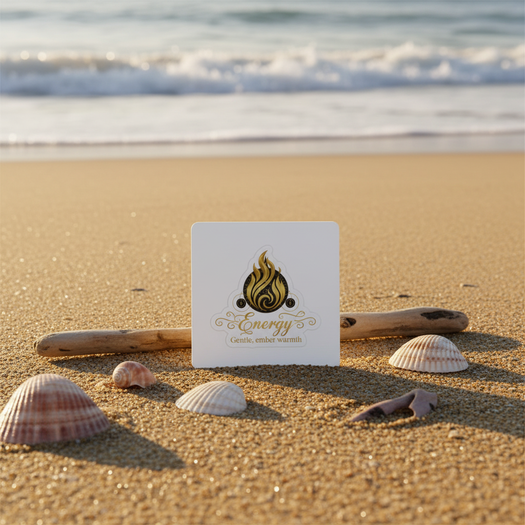 Salt & Fire Energy Sticker Beach Mockup