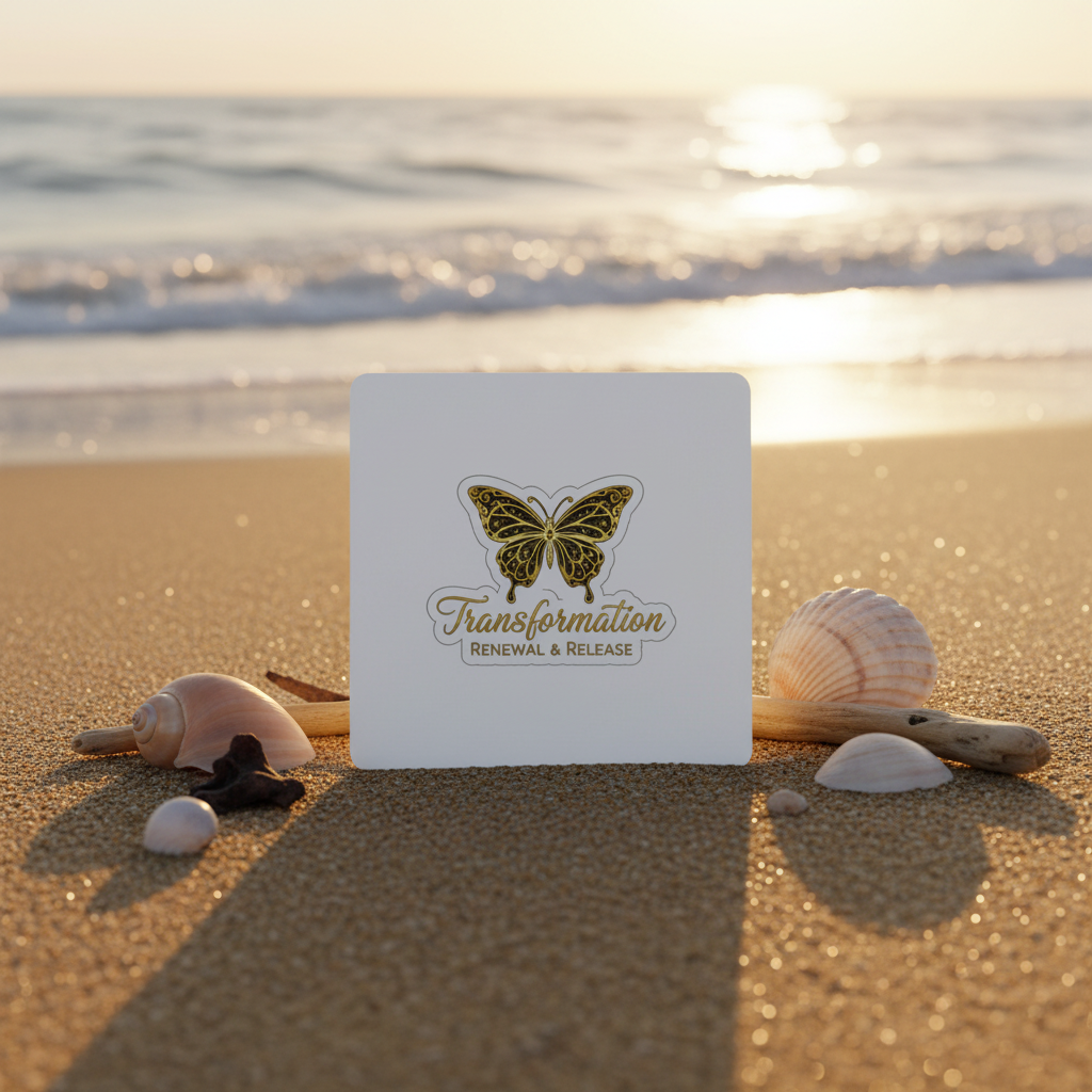 Salt & Fire Transformation Sticker Beach Mockup